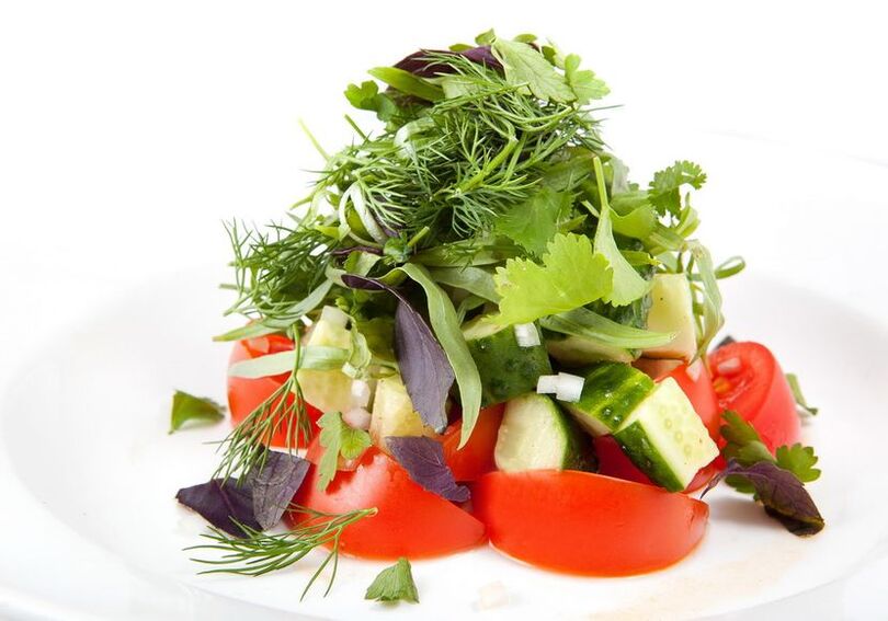 Geméis Salade fir eng hypoallergen Ernährung